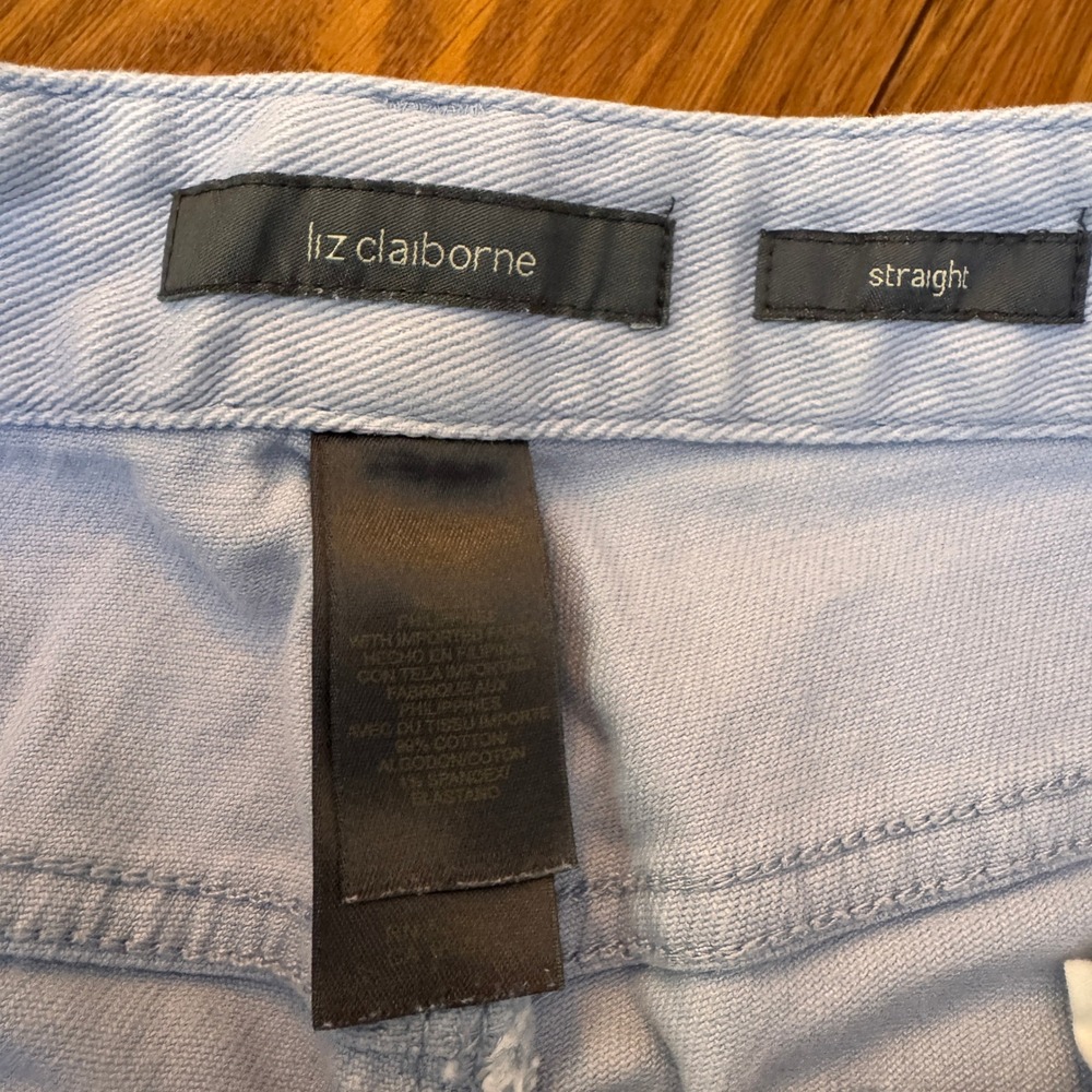 Liz Claiborne Straight Leg Jeans Light Blue WDMUC263 6R - Picture 7 of 11